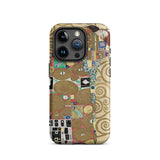 The Fulfilment - Gustav Klimt Phone Case Iphone 15 Pro / Matte Phone Case Kiss Artwork Gustav Klimt Romantic, Romantic Art, Bloom, it Coils