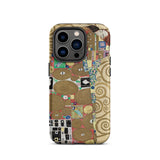 The Fulfilment - Gustav Klimt Phone Case Iphone 14 Pro / Matte Gustav Klimt’s Kiss Patterned Phone Case Klimt Romantic, Romantic Art,