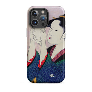 Fumiyomu Onna - Kitagawa Utamaro Iphone Case, 16 Pro Max / Matte, Phone Case Japanese Art