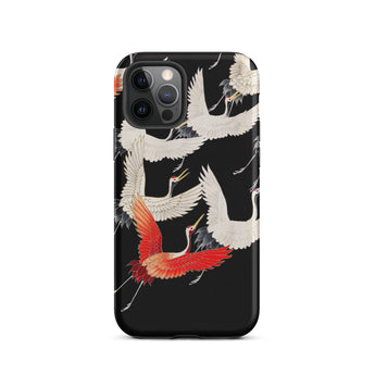 Furisode with Myriad of Flying Cranes Phone Case, Iphone 12 Pro / Matte, Mobile Cases, Toby Leon