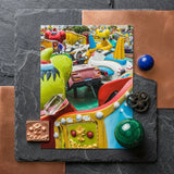 Gang’s All Here + too Giclée Print / Canvas Vibrant Colorful Photograph Carnival Ride Whimsical Cartoon-themed Carriages, Amusement Park,