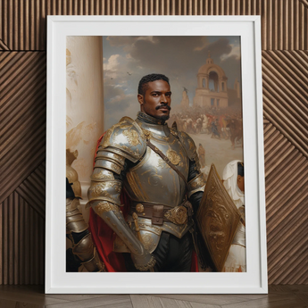 The General - Stampa artistica militare gay vintage / Tela, 24x32’’ / 61x81cm / Cornice bianca / Passe-partout, Poster, stampe e opere d’arte visiva, Toby