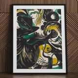 Genesis Ii - Franz Marc abstrakt-expressionistischer Kunstdruck / Leinwand, 24x32’’ / 61x81cm / Schwarzer Rahmen / Passepartout, Poster, Drucke & visuelle Kunst