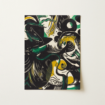 Genesis Ii - Franz Marc Abstract Expressionist Art Print / Canvas, 12x16’’ / 31x41cm / Unframed / no Border, Posters Prints & Visual