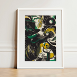 Genesis Ii - Franz Marc Abstract Expressionist Art Print / Canvas, 12x16’’ / 31x41cm / White Frame / Matboard, Posters Prints & Visual