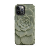 Geometric Succulent Phone Case Iphone 12 Pro Max / Matte Sleek Matte-finish Phone Case Detailed Pale Green Succulent Baja California’s