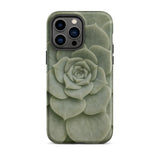 Geometric Succulent Phone Case Iphone 14 Pro Max / Matte Matte-finish Phone Case Detailed Muted Green Succulent Design Baja California’s