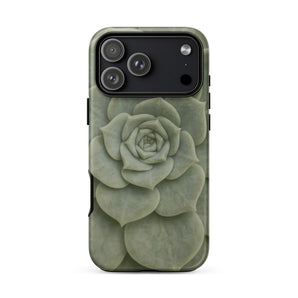 Geometric Succulent Phone Case Iphone 17 Pro Max / Matte Sleek Matte-finish Phone Case Detailed Pale Green Succulent Baja California’s