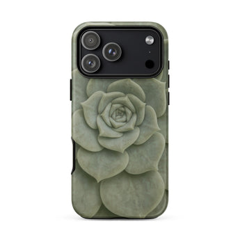 Geometric Succulent Phone Case Iphone 17 Pro Max / Matte Sleek Matte-finish Phone Case Detailed Pale Green Succulent Baja California’s
