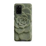 Geometric Succulent Phone Case Samsung Galaxy S20 Plus / Matte Sleek Phone Case Detailed Muted Green Succulent Design Baja California’s