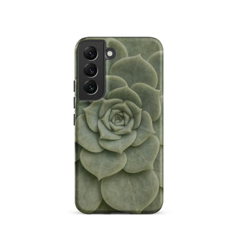 Geometric Succulent Phone Case Samsung Galaxy S22 / Matte Sleek Phone Case Detailed Muted Green Succulent Design Baja California’s Stone,
