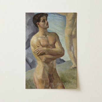 Georg Pauli - Bathing Men Art Print / Canvas, Nude Man, Prints