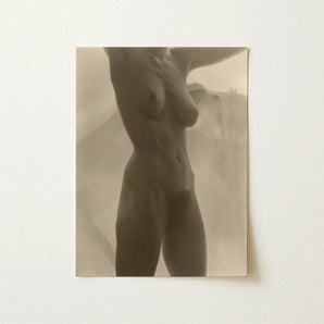 Georgia O’keeffe Torso - Alfred Stieglitz Art Print / Canvas Sepia-toned Photographic Nude Female Figure Mounted Plain, Pressed, Small