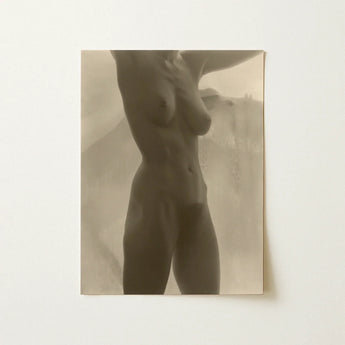 Georgia O’keeffe Torso - Alfred Stieglitz Art Print / Canvas Sepia-toned Photographic Nude Female Figure Mounted Plain, Pressed, Small