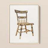 German Chair - Edward L. Loper 1930s Folk Art Print / Canvas, 12x16’’ / 31x41cm / Natural Frame, Posters Prints & Visual Artwork, Toby Leon