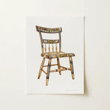 German Chair - Edward L. Loper 1930s Folk Art Print / Canvas, 12x16’’ / 31x41cm / Unframed / no Border, Posters Prints & Visual Artwork,