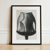 Geum Rivale (nodding Avens Flower–bud) - Karl Blossfeldt Art Print / Canvas Black-framed Detailed Monochrome Illustration Flower’s Interior