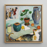 Ghost in the House Stalls - August Macke Art Print / Canvas, 12x12’’ / 31x31cm / Natural Frame, Posters Prints & Visual Artwork, Toby Leon