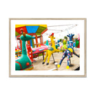 Giddy Up Giclée Print, Colorful Carousel Ride