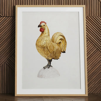 Gilded Rooster - Karl J. Hentz 1930s Decorative Art Print / Canvas, Regal Rooster Art, Hentz Decorative Kitchen, Gilded Rooster