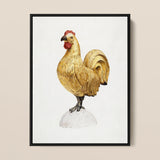 Gilded Rooster - Karl J. Hentz 1930s Decorative Art Print / Canvas, Regal Rooster Art, Hentz Decorative Kitchen, Gilded Rooster
