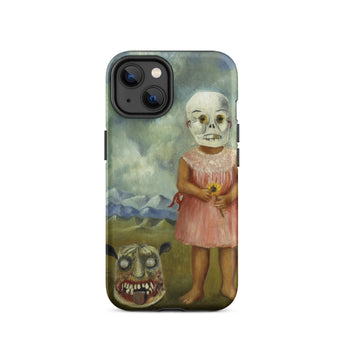 Girl with Death Mask - Frida Kahlo Phone Case, Iphone 14 / Matte, Mobile Cases, Toby Leon