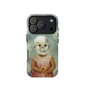Girl with Death Mask - Frida Kahlo Phone Case, Iphone 17 Pro / Matte, Mobile Cases, Toby Leon