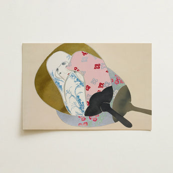 Girl in Fan - Kamisaka Sekka Meiji Rinpa Art Print / Canvas, 18x12’’ / 46x31cm / Unframed / no Border, Posters Prints & Visual Artwork,
