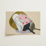 Girl in Fan - Kamisaka Sekka Meiji Rinpa Art Print / Canvas, 18x12’’ / 46x31cm / Unframed / no Border, Posters Prints & Visual Artwork,