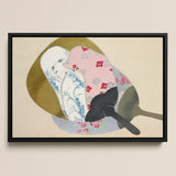 Girl in Fan - Kamisaka Sekka Meiji Rinpa Art Print / Canvas, Kamisaka Sekka, Avant-garde Rinpa Flair, Meiji Rinpa Art