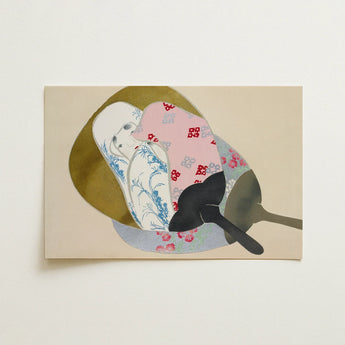 Girl in Fan - Kamisaka Sekka Meiji Rinpa Art Print / Canvas, Kamisaka Sekka, Avant-garde Rinpa Flair, Meiji Rinpa Art