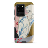 Girl in Fan - Kamisaka Sekka Rinpa Art Phone Case Samsung Galaxy S20 Ultra / Matte Phone Case Stylized Illustration Woman Traditional