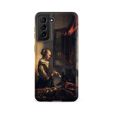 Girl Reading Letter - Johannes Vermeer Phone Case Samsung Galaxy S21 Fe / Matte Black Phone Case Detailed Reproduction Vermeer’s Girl Pearl