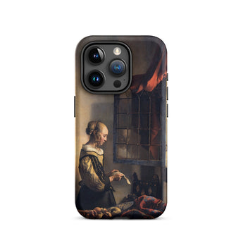 Girl Reading Letter - Johannes Vermeer Phone Case Iphone 15 Pro / Matte Phone Case Painting Johannes Vermeer Iphone Case, Girl Reading