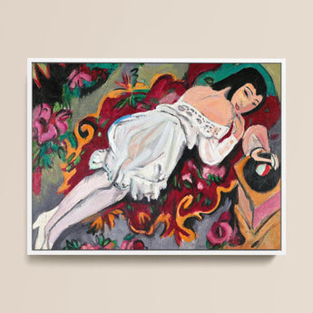 Girl in White Chemise - Ernst Ludwig Kirchner Art Print / Canvas, 16x12’’ / 41x31cm / Frame, Posters Prints & Visual Artwork, Toby Leon