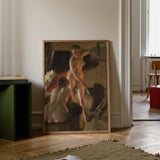 Girls from Dalarna Having a Bath - Anders Zorn Art Print / Canvas Framed Oil Painting Nude Woman Expressive Classical Style Anders Zorn,