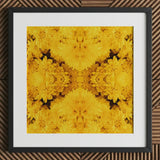 Gold Rush - Chrysanthemum Op Art Print / Canvas Vibrant Yellow Floral Sleek Black Frame Behold, Entrancing Symphony, Trippy Prints