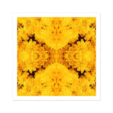 Gold Rush - Chrysanthemum Op Art Print / Canvas, 12x12’’ / 31x31cm / Unframed / White Border, Posters Prints & Visual Artwork, Toby Leon