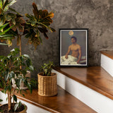 Gold Star - Gay Indian Neoclassical Art Print / Canvas Framed Photograph Shirtless Person Dark Background Moon Visible Moonlit Desire