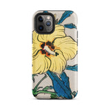 Golden Hibiscus - Kōno Bairei bloemen iPhone-case, 11 Pro / Mat, Telefoonhoesjes, Toby Leon