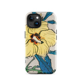 Golden Hibiscus - Kōno Bairei bloemen iPhone-case, 15 / Mat, Telefoonhoesjes, Toby Leon