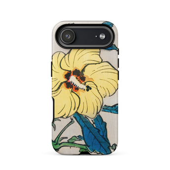 Golden Hibiscus - Kōno Bairei bloemen iPhone-case, 17 Air / Mat, Telefoonhoesjes, Toby Leon