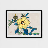 Golden Hibiscus - Kono Bairei Meiji Era Art Print / Canvas Kōno Bairei’s, Meiji-era Kacho-e Masterwork, Prints