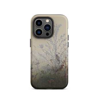Goldfinches - Leon Bonvin Phone Case Iphone 14 Pro / Matte Protective Phone Case Delicate Misty Botanical Design Birds Leon Bonvin Finds,