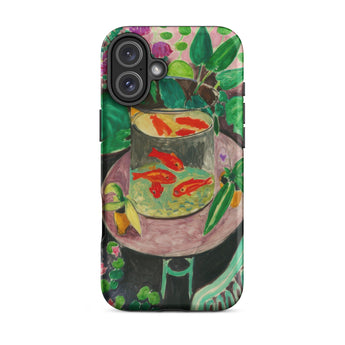 Goldfish - Custodia per iPhone Henri Matisse natura morta con acquario, 16 Plus / Opaca, Custodie per telefoni cellulari, Toby Leon