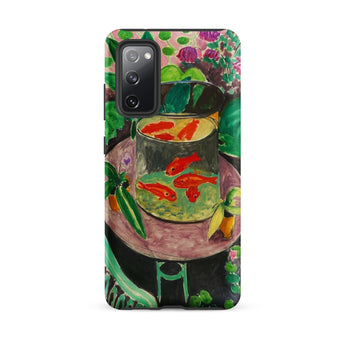 Goldfish - Henri Matisse Aquarium Still Life Phone Case Samsung Galaxy S20 Fe / Matte Vibrant Phone Case Painted Scene Red Goldfish Glass