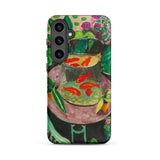 Goldfish - Henri Matisse Aquarium Still Life Phone Case Samsung Galaxy S24 Plus / Matte Phone Case Vibrant Stylized Painting Red Goldfish