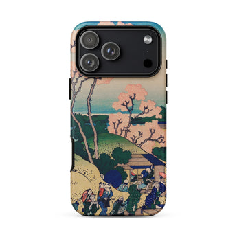 Goten-yama Hill - Katsushika Hokusai Phone Case Iphone 17 Pro Max / Matte 12 Japanese Cherry Blossom, Blossoms Hover, Pastel Haze Mobile