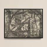 The Gothic Arch - Lámina artística de Giovanni Battista Piranesi / Lienzo, 16x12’’ / 41x31cm / Marco negro, pósters impresiones y obra visual, Toby Leon