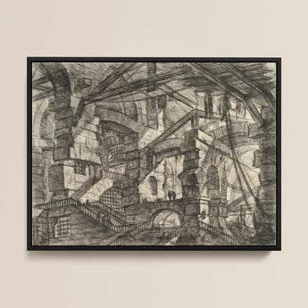 The Gothic Arch - Lámina artística de Giovanni Battista Piranesi / Lienzo, 16x12’’ / 41x31cm / Marco negro, pósters impresiones y obra visual, Toby Leon